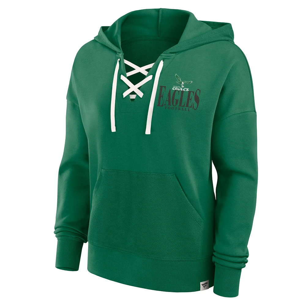 Chandail à capuchon gauche Fanatics Kelly Green Philadelphia Eagles Blitz pour femmes