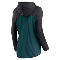 Women's Fanatics Midnight Green/Black Philadelphia Eagles Forever Fan Full-Zip Hoodie