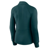Women's Fanatics  Midnight Green Philadelphia Eagles Elements Quarter-Zip Jacket