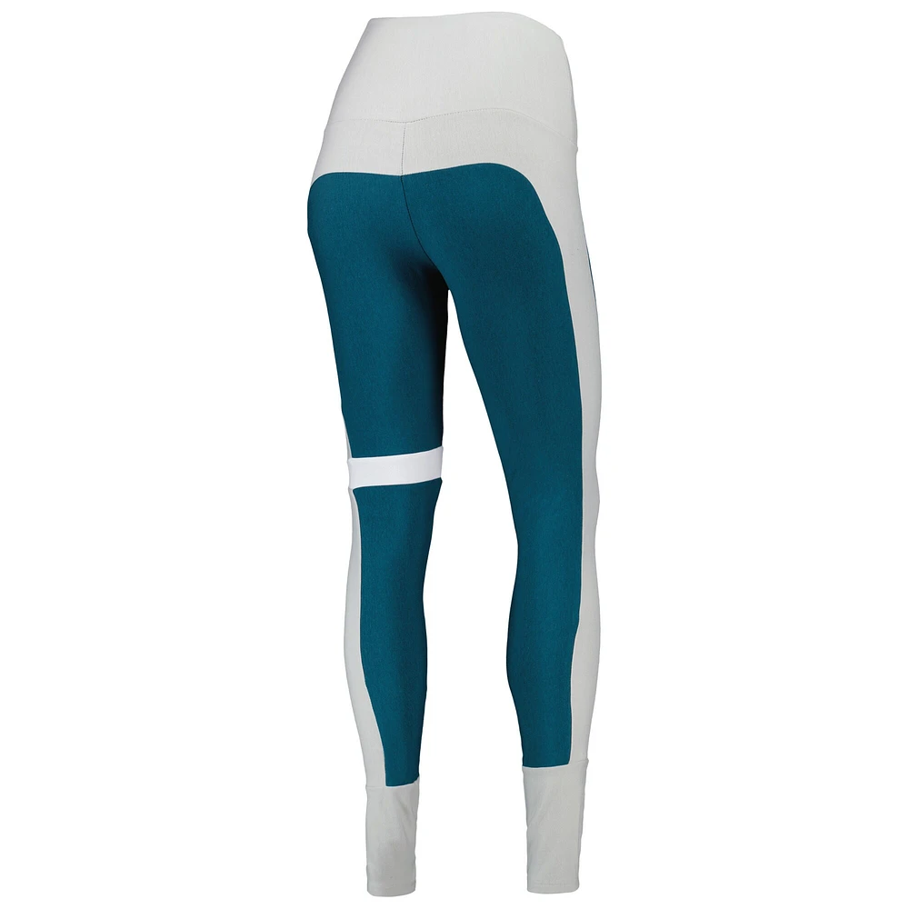 Women's KIYA TOMLIN Midnight Green/Gray Philadelphia Eagles Colorblock Tri-Blend Leggings