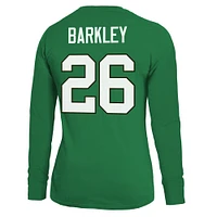 Women's Majestic Threads Saquon Barkley Midnight Green Philadelphia Eagles Name & Number Long Sleeve T-Shirt