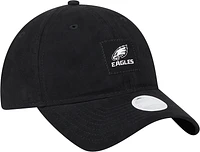 Women's New Era Black Philadelphia Eagles Suede Patch 9TWENTY Adjustable Hat