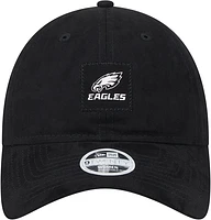 Women's New Era Black Philadelphia Eagles Suede Patch 9TWENTY Adjustable Hat