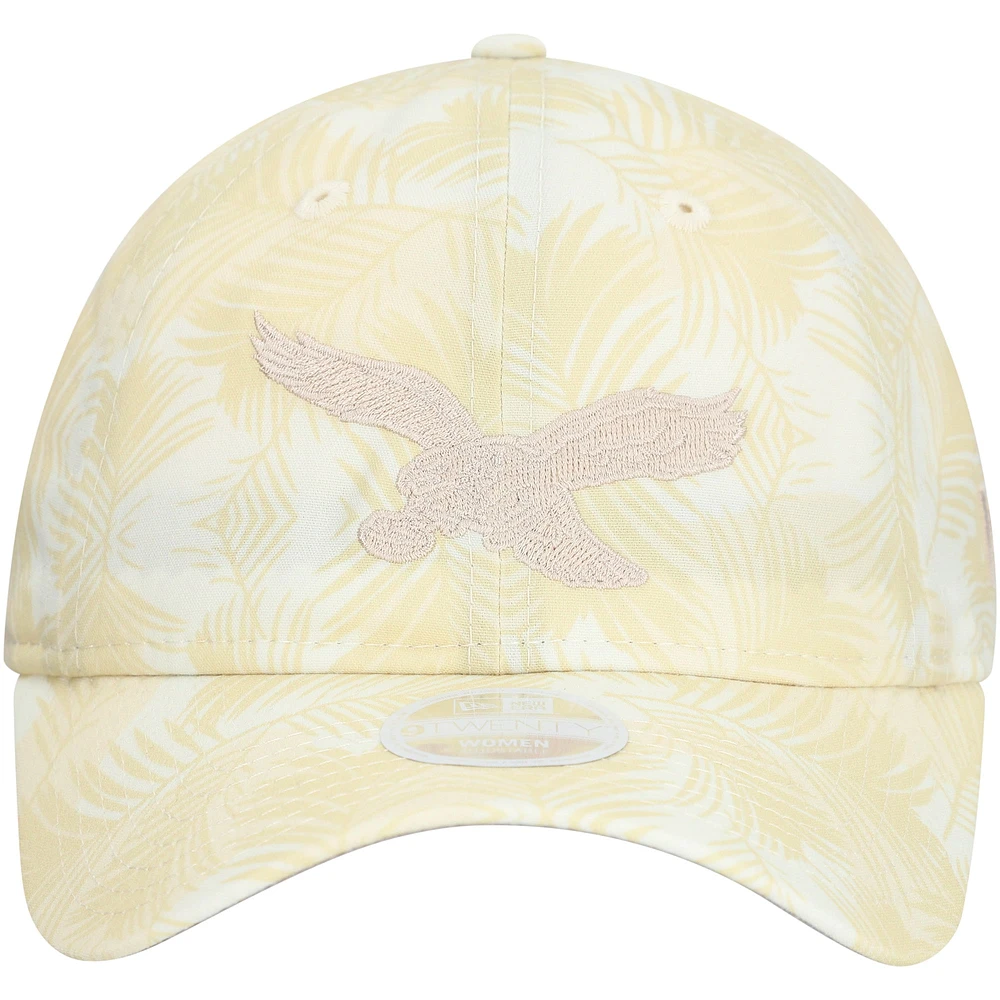Women's New Era Cream Philadelphia Eagles Frond 9TWENTY Adjustable Hat