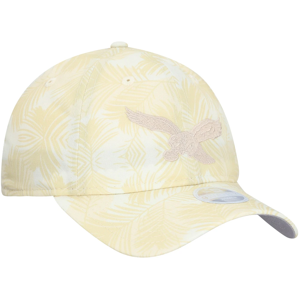 Women's New Era Cream Philadelphia Eagles Frond 9TWENTY Adjustable Hat
