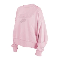 Women's New Era Pink Philadelphia Eagles Cozy Pullover Sweatshirt