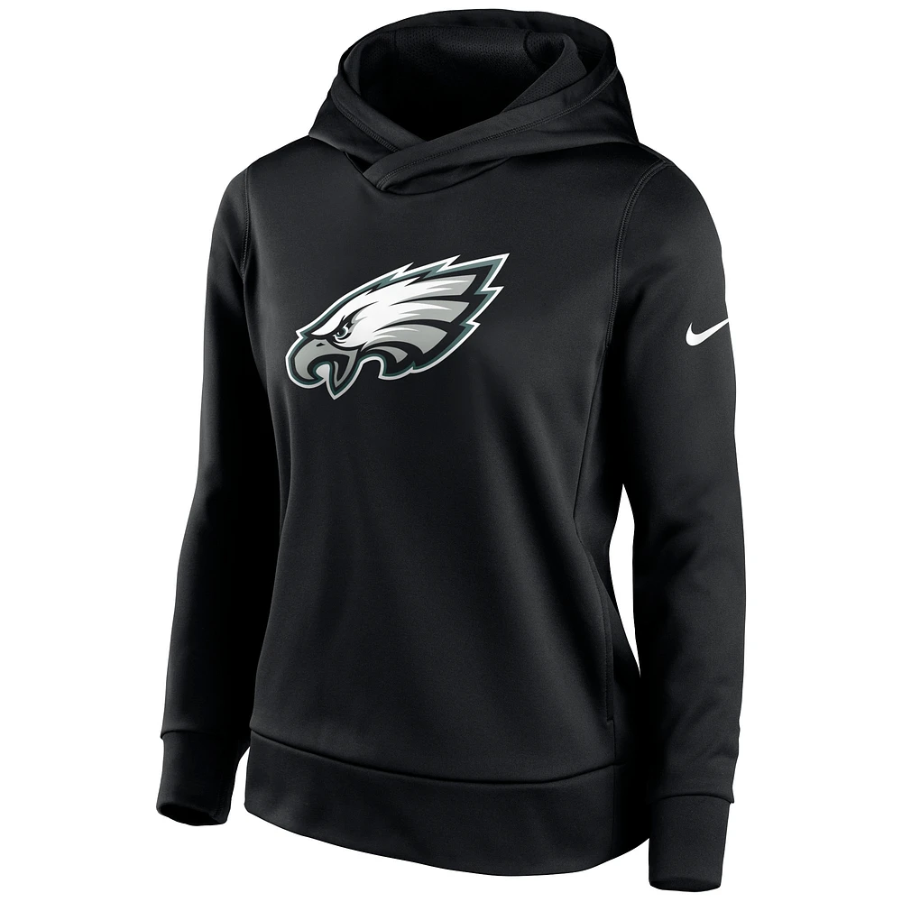 Women's Nike Black Philadelphia Eagles Lightweight Performance Hooded Top
