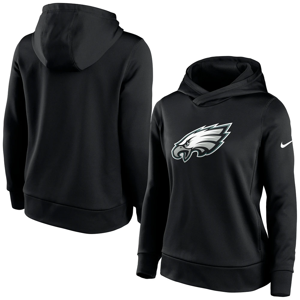 Women's Nike Black Philadelphia Eagles Lightweight Performance Hooded Top