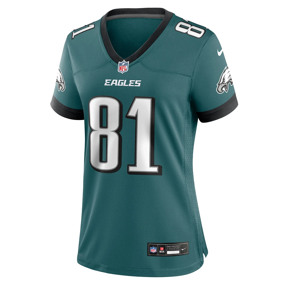 Women's Nike Grant Calcaterra Midnight Green Philadelphia Eagles Team Game Jersey