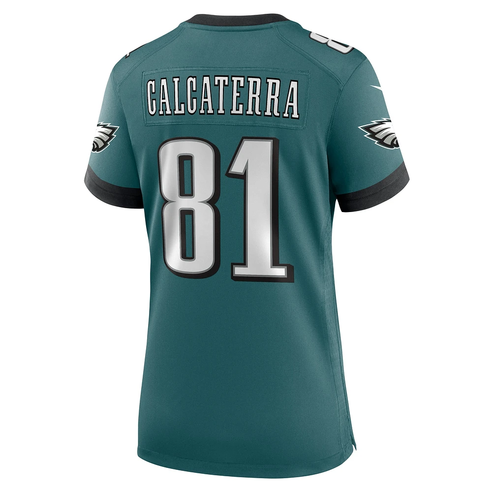 Women's Nike Grant Calcaterra Midnight Green Philadelphia Eagles Team Game Jersey