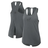 Women's Nike Gray Philadelphia Eagles Glory Crisscross Performance Tank Top