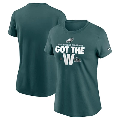 T-shirt Nike vert Philadelphia Eagles Super Bowl LIX Champions Parade pour femme