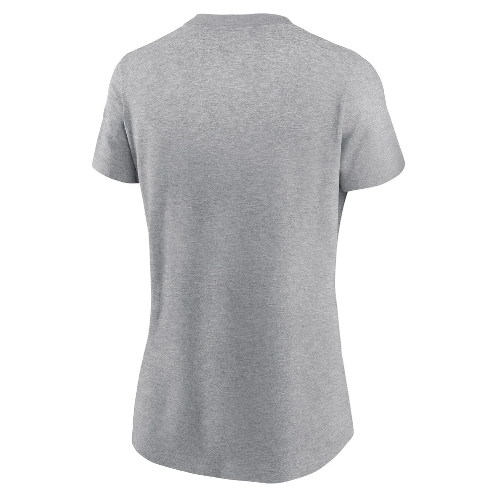 Women's Nike  Heather Gray Philadelphia Eagles 2024 NFC Champions Locker Room Trophy Collection T-Shirt