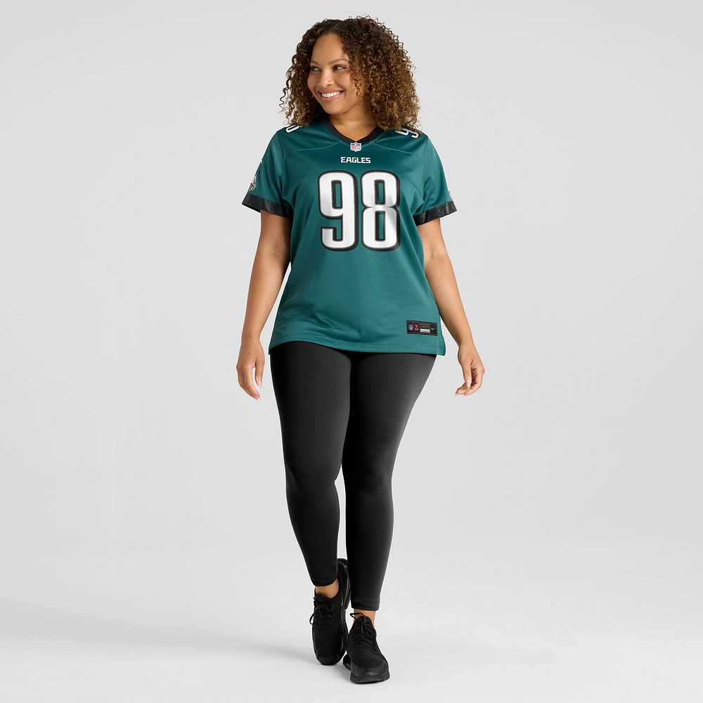 Women's Nike Jalen Carter Midnight Green Philadelphia Eagles Team Game Jersey
