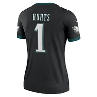 Women's Nike Jalen Hurts  Black Philadelphia Eagles Alternate Legend Player Performance Top