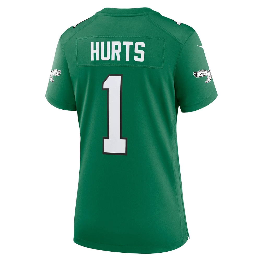 Women's Nike Jalen Hurts Kelly Green Philadelphia Eagles Game Player Jersey