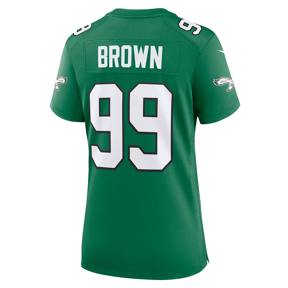 Women's Nike Jerome Brown Kelly Green Philadelphia Eagles Alternate Game Jersey