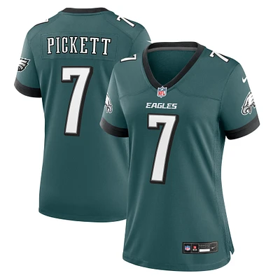 Maillot de match Nike Kenny Pickett vert minuit pour femme des Eagles Philadelphie