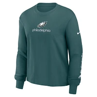 Women's Nike Midnight Green Philadelphia Eagles Boxy Long Sleeve T-Shirt