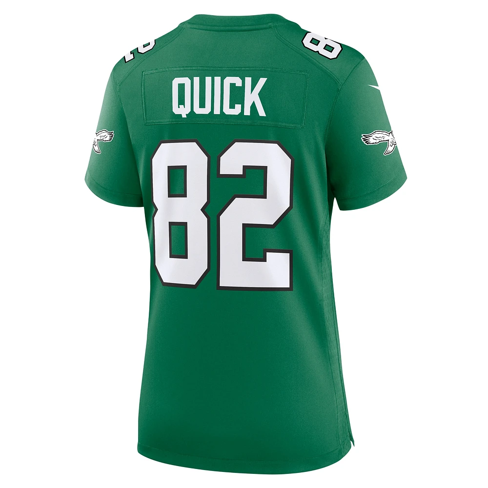 Maillot de match alternatif des Eagles Philadelphie Nike Mike Quick Kelly vert pour femme