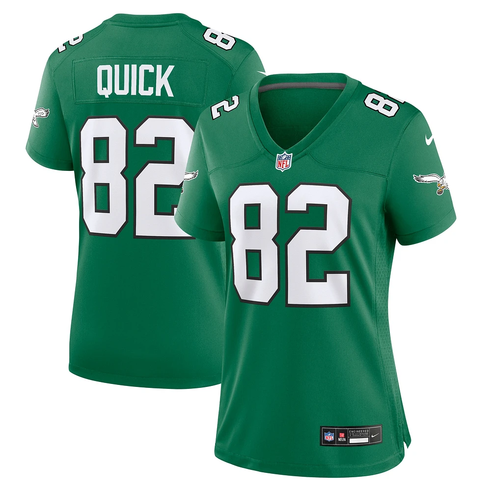 Maillot de match alternatif des Eagles Philadelphie Nike Mike Quick Kelly vert pour femme