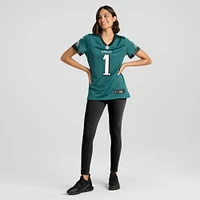 Women's Nike Number 1 Bride Midnight Green Philadelphia Eagles Game Jersey