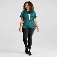 Women's Nike Number 1 Bride Midnight Green Philadelphia Eagles Game Jersey