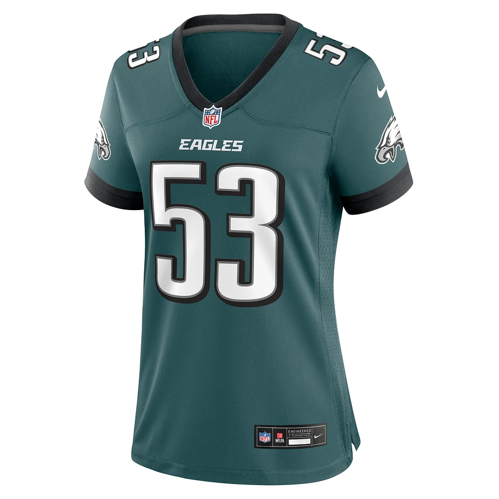 Women's Nike Zack Baun Midnight Green Philadelphia Eagles  Game Jersey