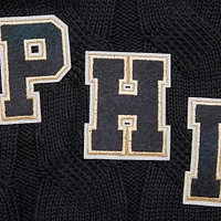 Women's Pro Standard  Black Philadelphia Eagles Prep V-Neck Pullover Sweater