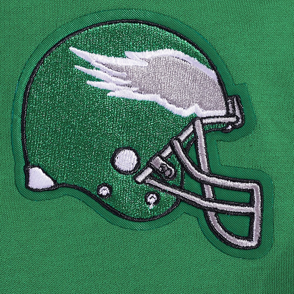 Women's Pro Standard Kelly Green Philadelphia Eagles Split Logo Full-Zip Hoodie
