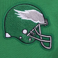 Women's Pro Standard Kelly Green Philadelphia Eagles Split Logo Full-Zip Hoodie