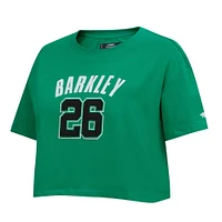 Women's Pro Standard Saquon Barkley Kelly Green Philadelphia Eagles Player Name & Number Cropped Boxy T-Shirt