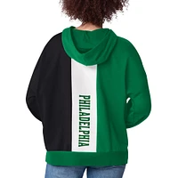 Women's Starter Kelly Green Philadelphia Eagles Power Move Long Sleeve Pullover Hoodie