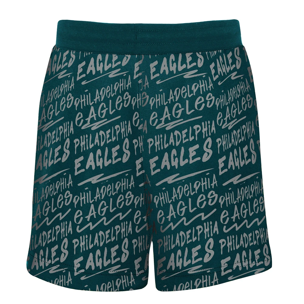 Youth Midnight Green Philadelphia Eagles Super French Terry Shorts