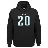 Youth Mitchell & Ness Brian Dawkins Black Philadelphia Eagles Retired Player Name Number Pullover Hoodie