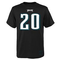 T-shirt noir avec nom et numéro de joueur rétro retraité Mitchell & Ness Brian Dawkins des Eagles Philadelphie