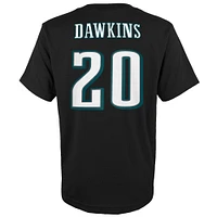 T-shirt noir avec nom et numéro de joueur rétro retraité Mitchell & Ness Brian Dawkins des Eagles Philadelphie