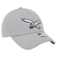 Youth New Era Gray Philadelphia Eagles Main 9FORTY Adjustable Hat
