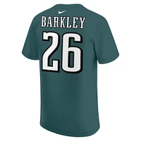 Youth Nike Saquon Barkley Midnight Green Philadelphia Eagles Player Name & Number T-Shirt
