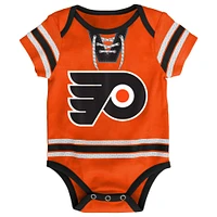 Infant Orange Philadelphia Flyers Hockey Jersey Bodysuit