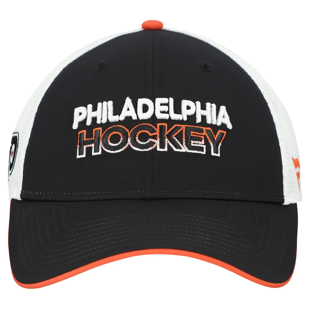 Men's Fanatics Black Philadelphia Flyers Adjustable Meshback Hat