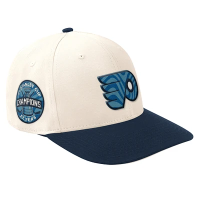 Casquette ajustable classique Blue Wave pour homme, couleur crème/bleu marine, des Flyers de Philadelphie