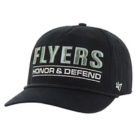 Men's '47 Black Philadelphia Flyers OHT Military Appreciation Homeland Honor and Defend Hitch Adjustable Hat