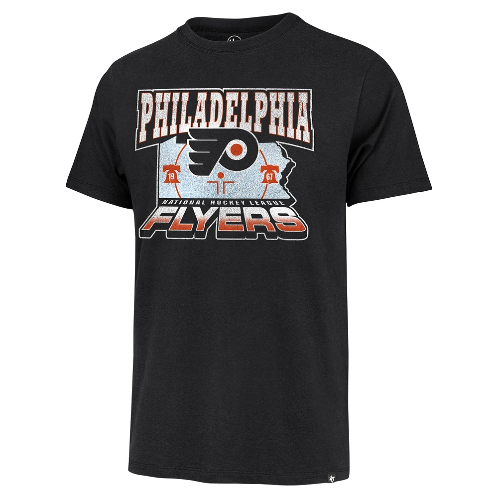 T-shirt Franklin régional localisé des Flyers de Philadelphie '47 noir pour hommes