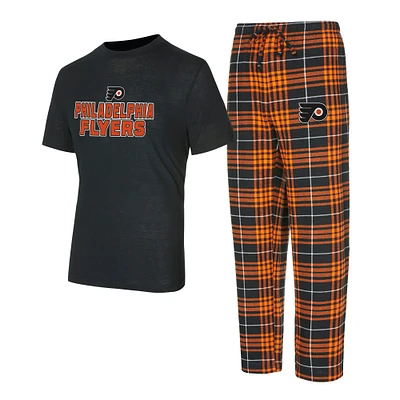 Ensemble de nuit pour homme Concepts Sport Philadelphia Flyers Vector T-shirt et pantalon