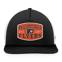 Men's Fanatics Black/White Philadelphia Flyers Foam Front Patch Trucker Snapback Hat