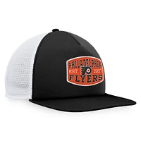 Men's Fanatics Black/White Philadelphia Flyers Foam Front Patch Trucker Snapback Hat