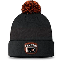 Men's Fanatics Black Philadelphia Flyers 2024 NHL Draft Cuffed Knit Hat with Pom
