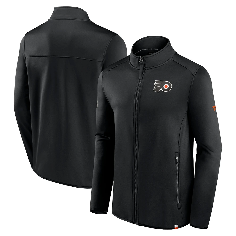 Men's Fanatics Black Philadelphia Flyers Authentic Pro Full-Zip Jacket