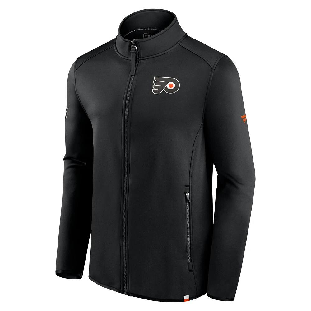 Men's Fanatics Black Philadelphia Flyers Authentic Pro Full-Zip Jacket